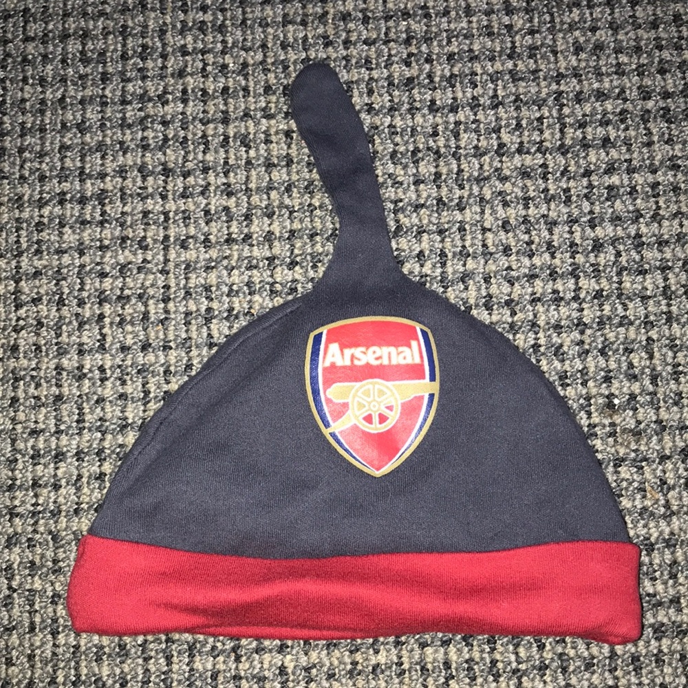 Kids Navy and Red Beanie Hat